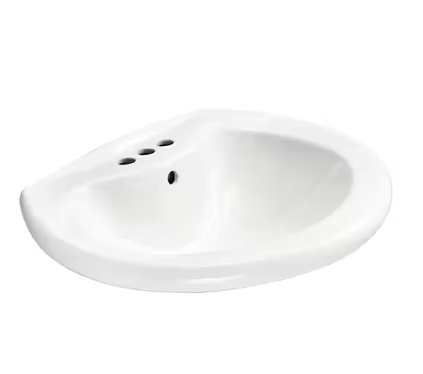 Glacier Bay Designer Pedestal in White Glacier Bay Designer Pedestal in White